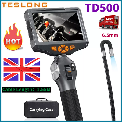 Borescope Inspection Caera, 8 Ultra-Sli Dual Lens Endoscope, 1080P Caera with 5 Inches onitor 6 LED Lights 32GB Card IP67 Waterproof