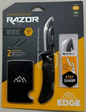 Outdoor Edge Limited 3.0" Razor EDC Black & Wallet Replaceable Blade Knife