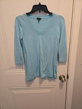 Women's Talbots Light Weight 3/4 Sleeve Sweater - Size XS - Light Blue