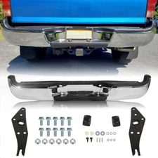 Chromed For Toyota Tacoma Pickup 2005-2015 Rear Bumper Assembly Steel With light
