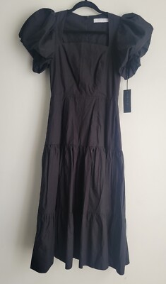 $595 Hunter Bell New York Cassidy Dress In Black. Size 4 (E)