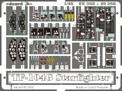 MW22 EDUARD FE368 TF-104G 1/48 ZOOM SET for HASEGAWA