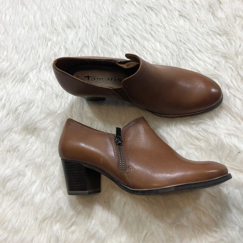leather bootie tamaris