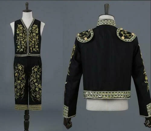 Mens Spanish Bullfighter Matador Outfit Fermin Suit Jacket Pant Cosplay Costume - Picture 4 of 22