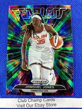 2022 #12 Jonquel Jones WNBA Panini Prizm Fearless Green Ice Prizm Insert Sun