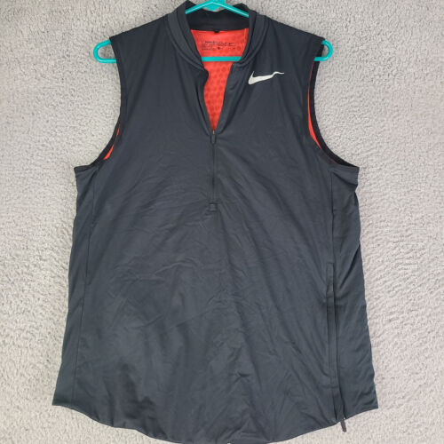 Nike Zoned Aerolayer Golf Vest Men Small Black Red 833334 Wind Resistant Dri Fit - 第 1/18 張圖片