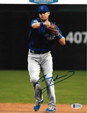 BEN ZOBRIST signed CHICAGO CUBS WORLD SRIES MVP TROPHY 8X10 photo w/COA PROOF