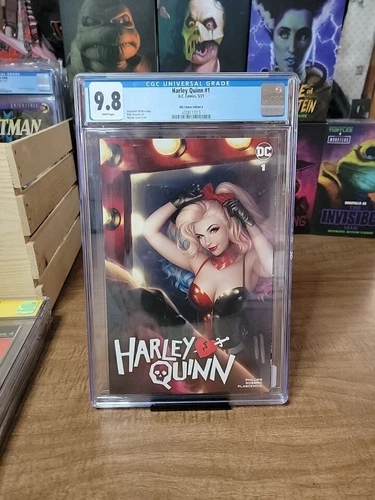 CGC Graded 9.8 Harley Quinn Issue #1 2021 KRS Edition A. Warren Louw Cover