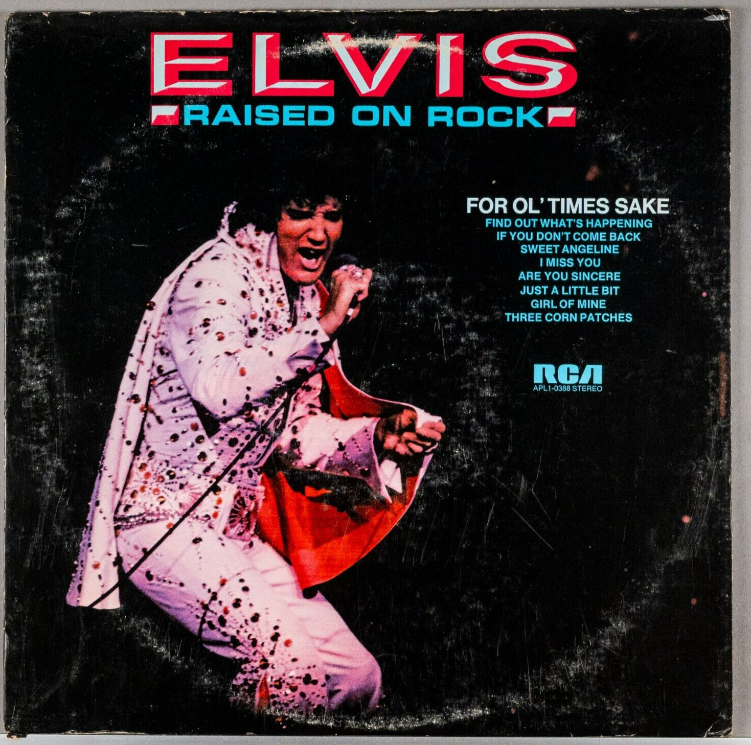 ELVIS PRESLEY Raised On Rock For Ol' Times Sake 1973 LP : EX/VG APL1-0388