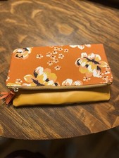 RACHEL PALLY orange floral folded zip clutch bag