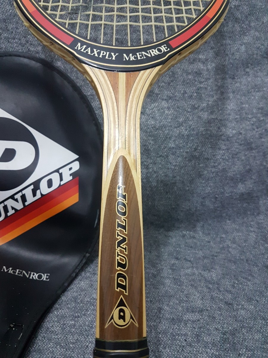 VINTAGE DUNLOP MAXPLY McENROE WOOD TENNIS RACQUET + ORIGINAL