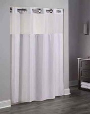 Hookless Shower Curtain Double H White 71 77  HBH53DTB01CRX