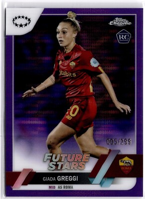 Giada Greggi 2022-23 Topps Chrome Women's Purple Refractor #32 AS Roma #005/299