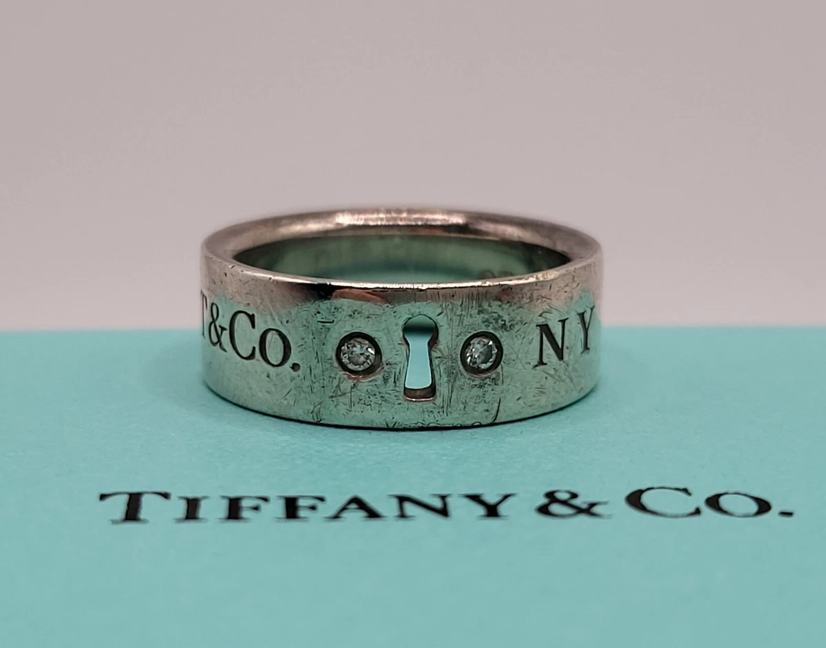 数量は多】 TIFFANY&Co.*ハートロックキーコンビリング Au750*. Ag925