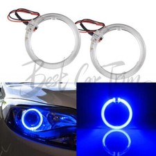 2 piezas Azul 2.5" Luz LED Guía Ojos de Ángel Anillos Halo DRL Faro Coche Retrofit