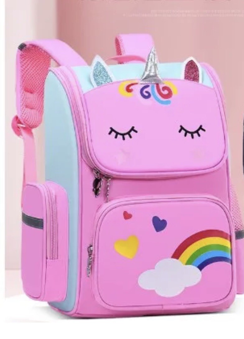 Mochila escolar grande unicornio niñas con muchos compartimentos regreso al cole