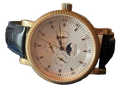 Stuhrling Chronograph Stainless Steel 20J Exhibition, Sapphire  Crystal