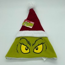 New Dr. Seuss The Grinch Who Stole Christmas Santa Hat Christmas OSFM