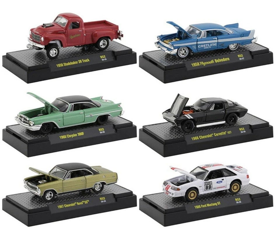 M2 MACHINES AUTO MEETS RELEASE 52 IN ACRYLIC CASE 1:64 MODEL CAR  32600-52-P6 - Image 2 of 2