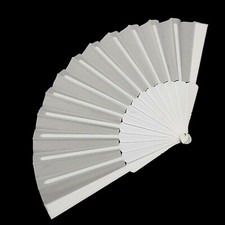 Hand Fächer Fecher Dekoration Taschenfächer Abkühlung weiß