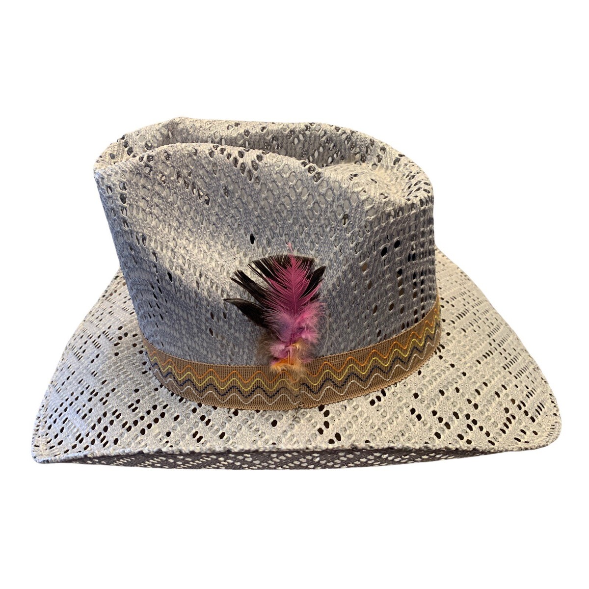 Hecho Womens Cowboy Straw Hat Made In Mexico | eBay