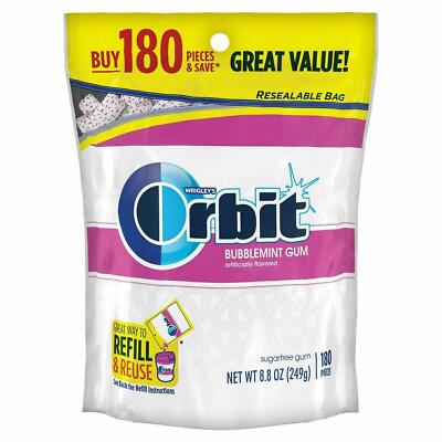 Orbit White Bubblemint Gum Refill Bag