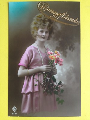 cpa von 1920 Retro GUTES JAHR GLÜCKLICHES NEUES JAHR à Jeanne DE WHITE by ANTWERPEN
