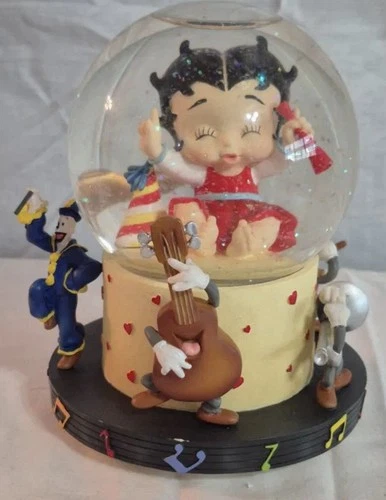 Betty Boop BABY W/ Koko Snow Musical Globe-Plays “Parade Of Wooden Soldiers”