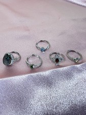 Copper Adjustable Ring With Genuine Crystals Set 12 