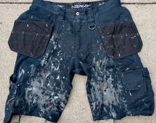 mens cut down DUNLOP holster pocket work shorts 30" waist builder construction