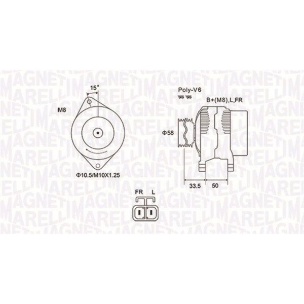 Magneti Marelli Lichtmaschine Generator 90A Passend FüR Hyundai I20 I30-image