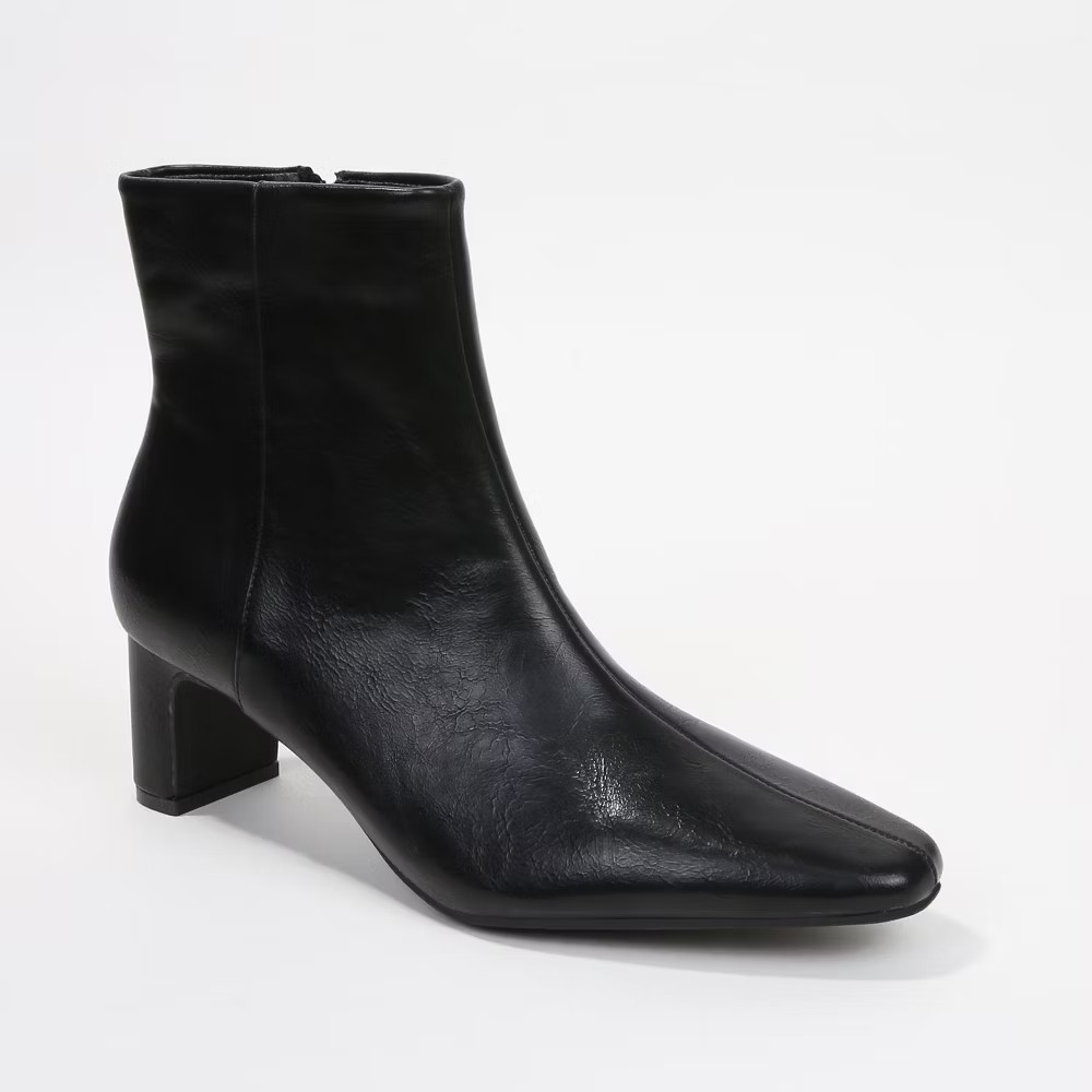 Berness Women's Sean Vegan Leather Ankle Boots Black 10