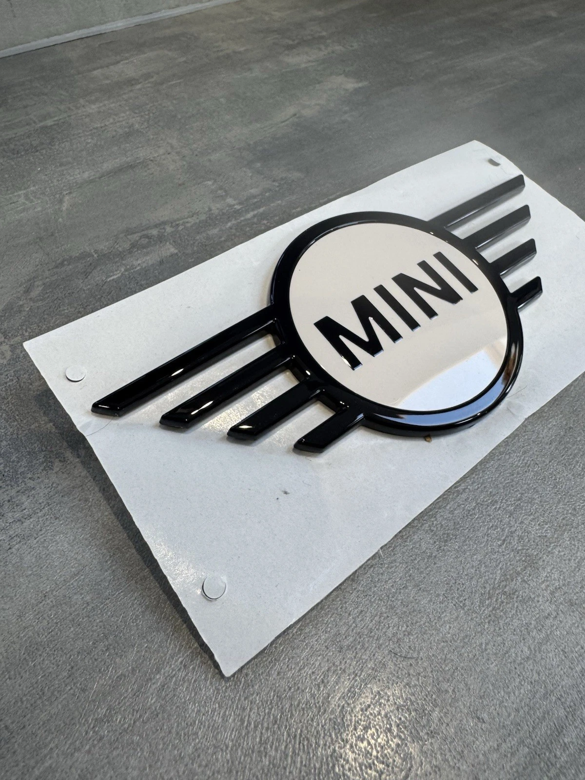 Original Mini Cooper F65 F66 F67 White & Black Emblem Badge 5114 5B4AF80 New 3