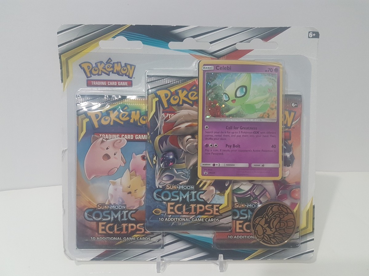 Pokemon Sun & Moon Cosmic Eclipse 3 Pack Blister Victini Promo