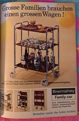 Bremshey Servierwagen Family Car Werbung 1969