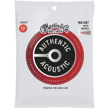 Martin MA140T Lifespan 2.0 80/20 Bronze Light Authentic Acoustic Guitar Strings