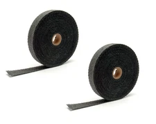 DEI 010107 1"x50' Black Header & Exhaust Wrap Heat Shield High Temp 2 Rolls