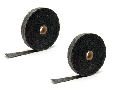 DEI 010107 1''x50' Black Header & Exhaust Wrap Heat Shield High Temp 2 Rolls