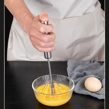 Stainless Steel Semi Automatic Whisk Egg Beater Whizzy Whisk Hand Push Blender