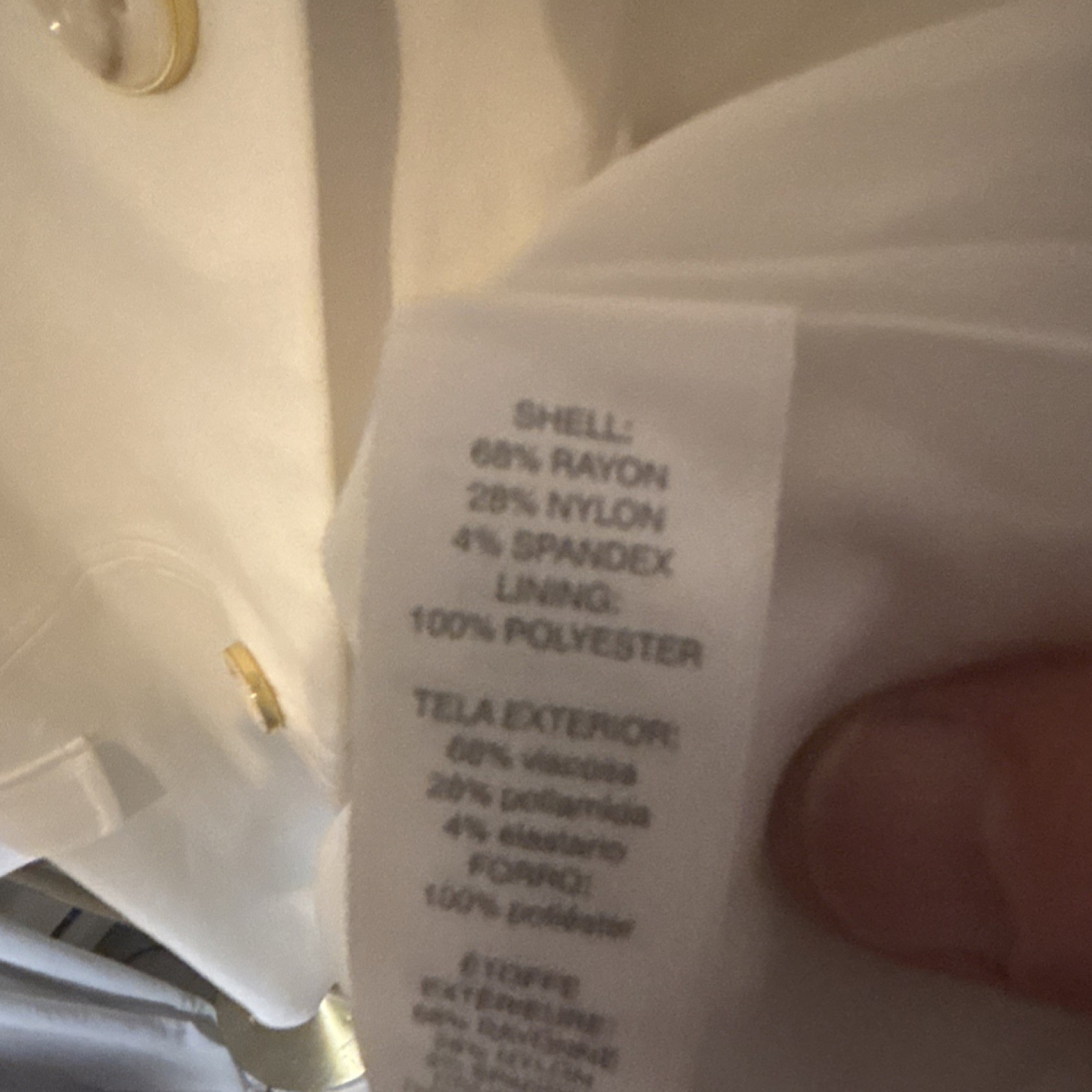 Women's White Solid Long Sleeve Jacket Regular Si… - image 3