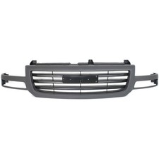 Grille For 2003-2007 Gmc Sierra 1500 2003 Sierra 1500 Hd Silver Plastic