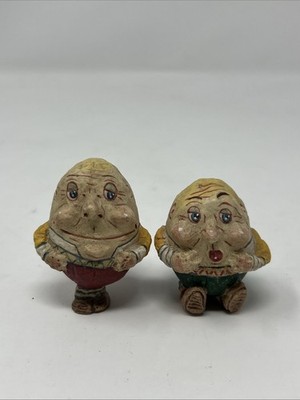 SALAMANDER POLIWOGGS HUMPTY DUMPTY GREEN PANTS RETIRED Miniature Lot Of 2