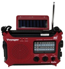 Kaito KA500IP-RED Voyager Solar/Dynamo AM/FM/SW NOAA Weather Radio with Alert...