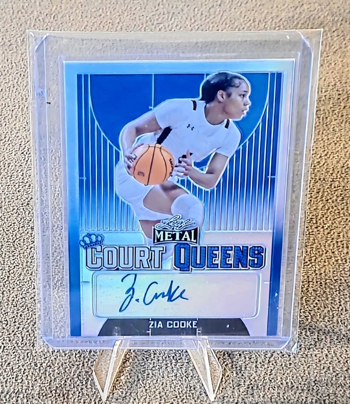 2022 Leaf Metal Court Queens Zia Cooke CQ-ZC1 Blue Prizm Auto #d 16/50 
