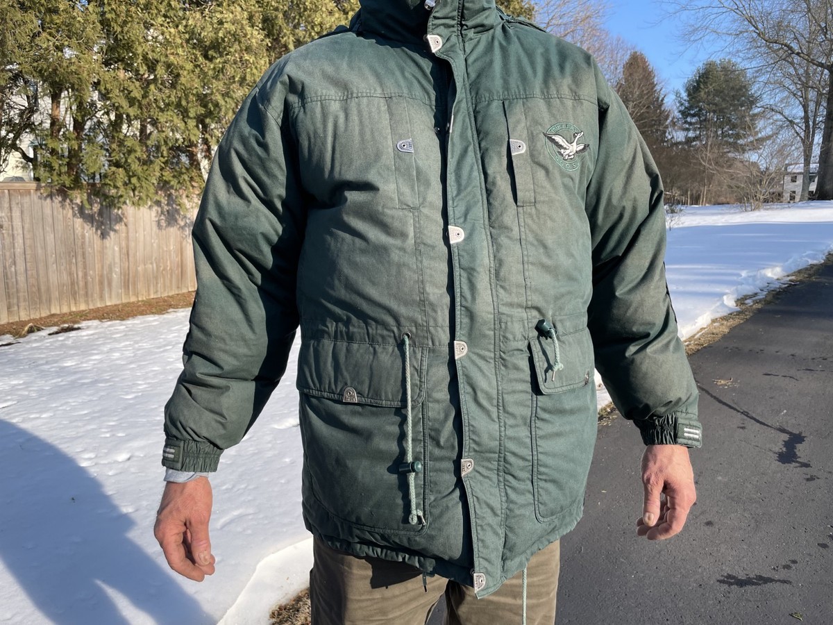 Vintage Triple FAT Goose Jacket Mens Large Black Down Insulated