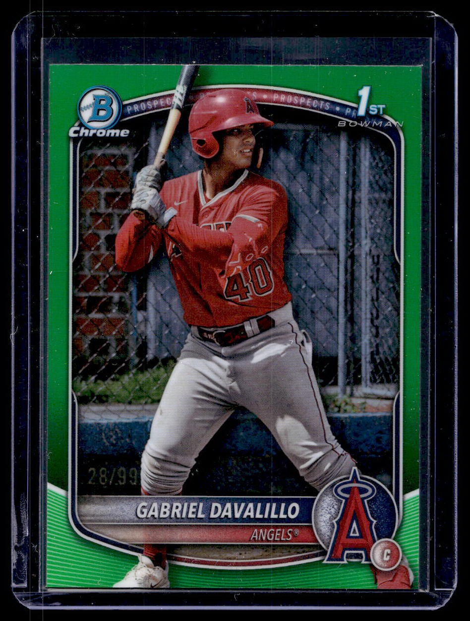 2025 Bowman Chrome #BCP-178 Gabriel Davalillo Prospects Green #/99