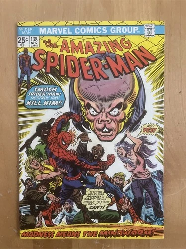 AMAZING SPIDER-MAN #138 (MARVEL 1974) VF/NM 1ST MINDWORM GIL KANE COVER MVS