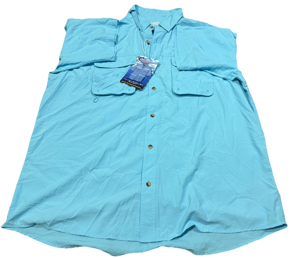 Tee Shirt Homme Anti Uv Chemise De Pêche Homme Habit - Manches Longues - Bleu - Taille L - SPF40+ - Neuve Avec étiquettes Chemise Uv Protection Spf40