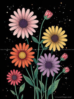 A4 Poster Fleurs Artistiques Pop Art Modern Deko Wanddeko 22529