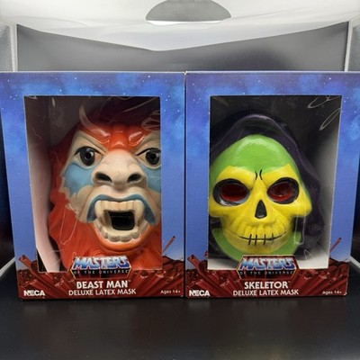 NECA Masters of the Universe SKELETOR & BEAST MAN Deluxe Latex Masks MOTU